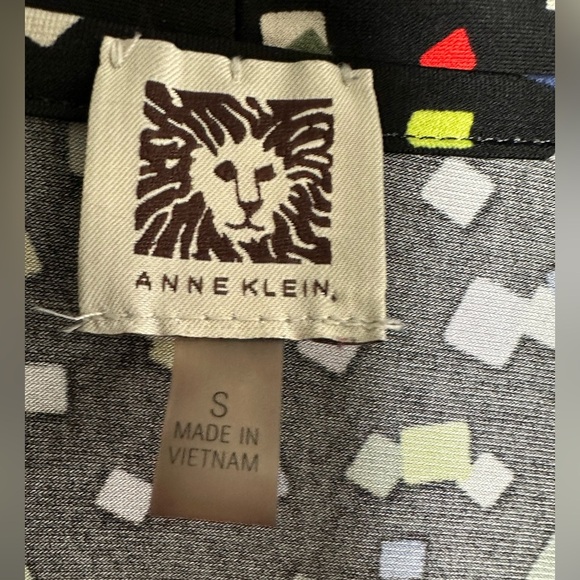 Anne Klein Sleeveless Blouse Confetti Print Size Small Office Wear to Work - Picture 4 of 5